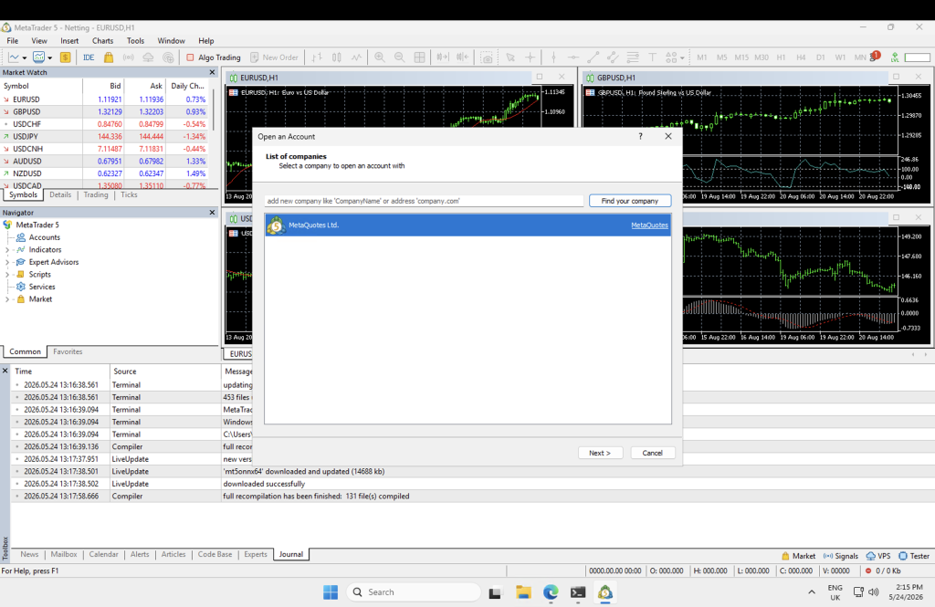MetaTrader 5 Software