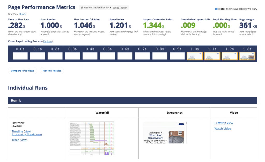 All Safe Home Improvements Page Speed