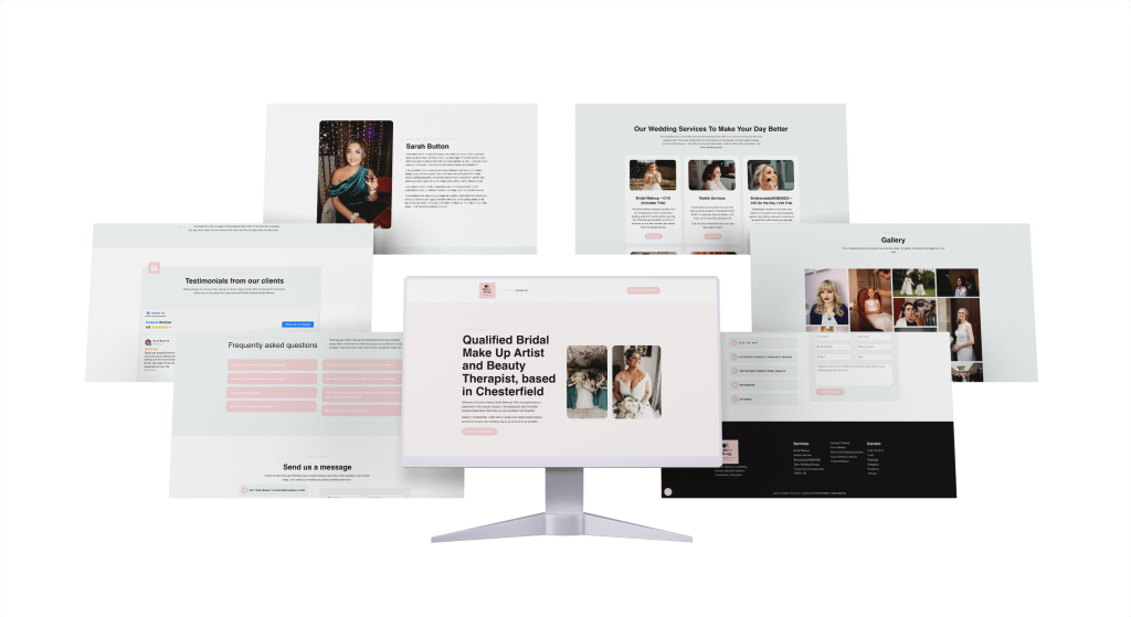 Buttons Beauty All Pages Mockup
