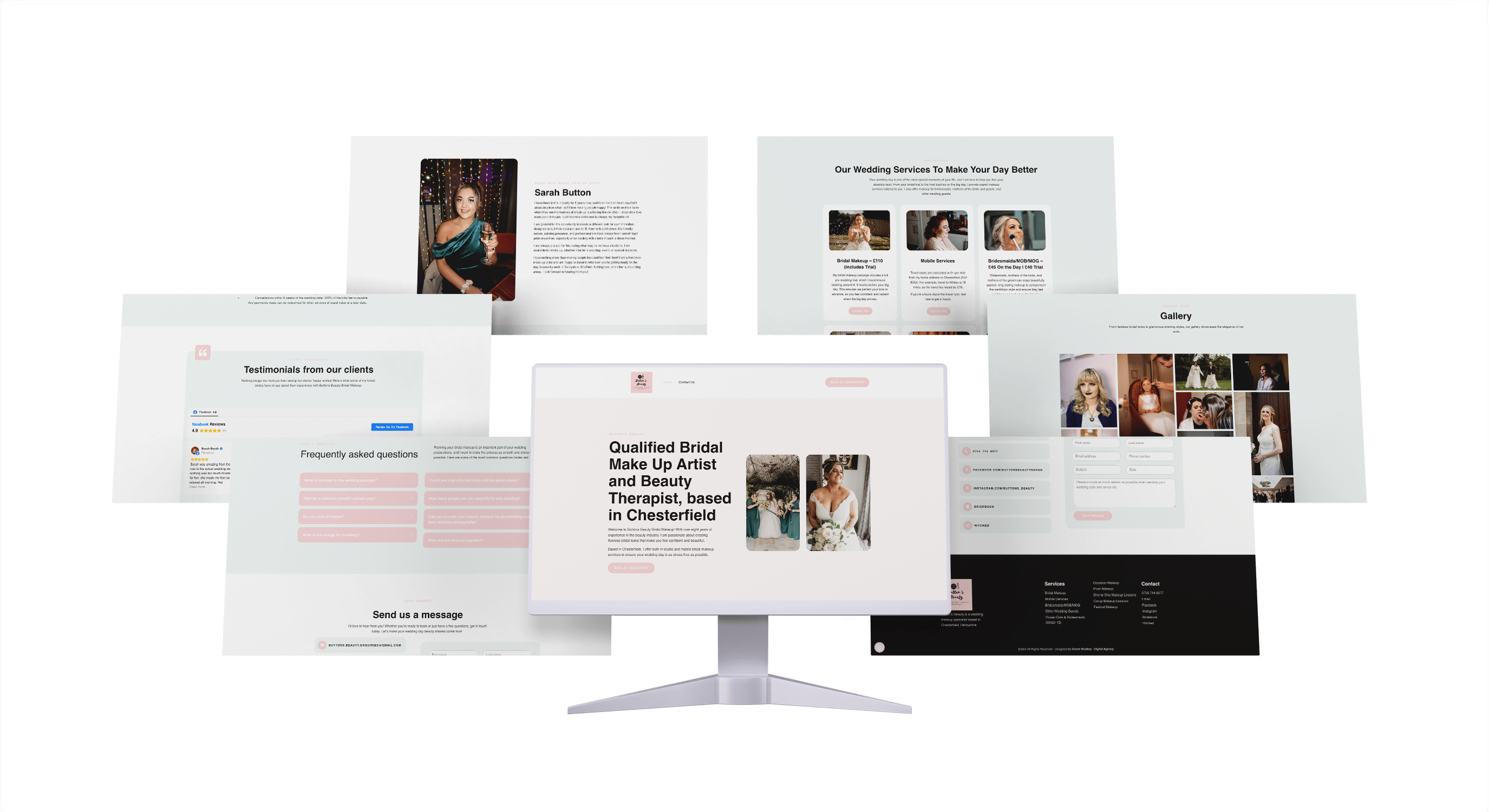 Buttons Beauty All Pages Mockup