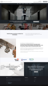 Ck electrical contractors previous website design - homepage