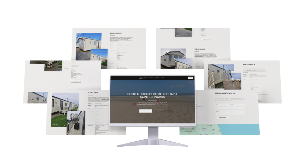 Chapel Holiday Homes Page Mockups