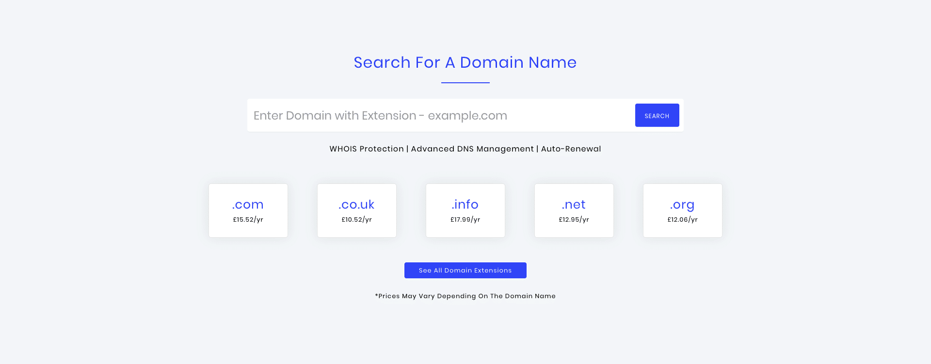 Domain Name Search