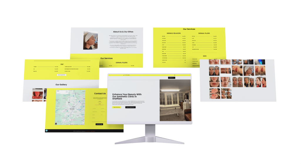 Face Architect Website Screenshot Mockup