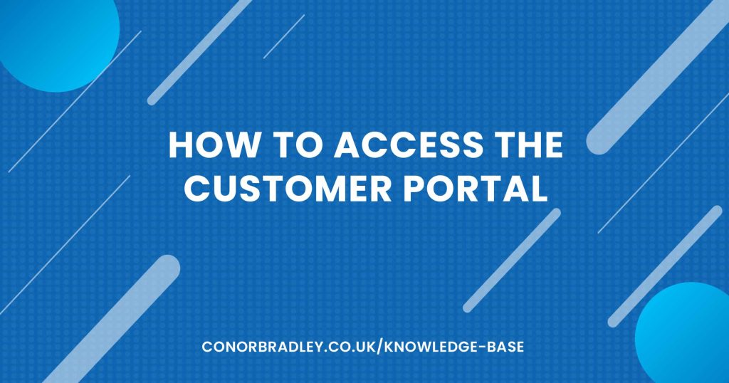 How To Access The Customer Portal