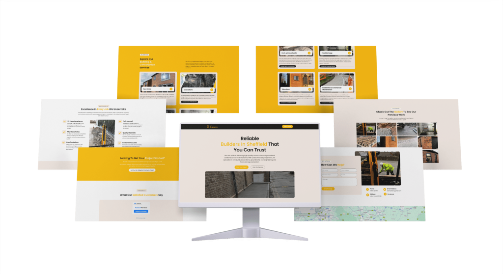 LT Builders 7 Screen Mockup