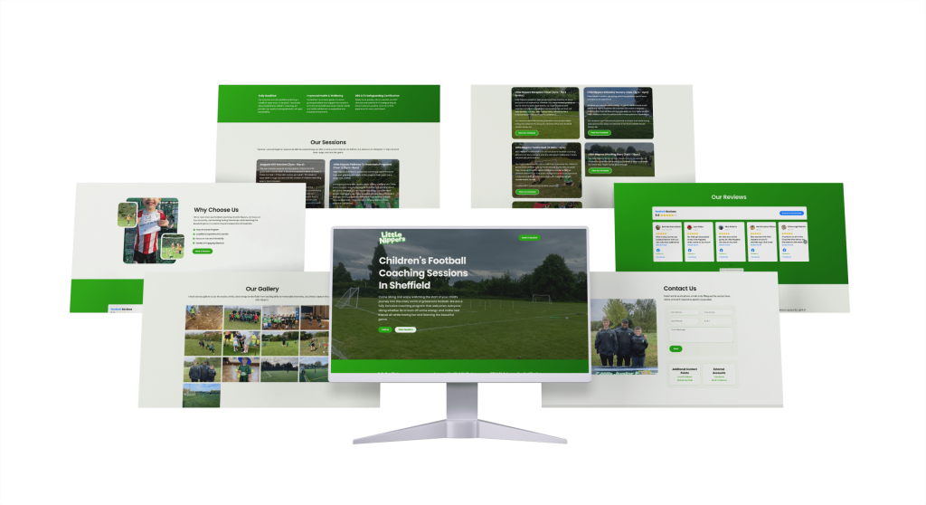 Little Nippers Football Coaching Sessions Website Screenshots