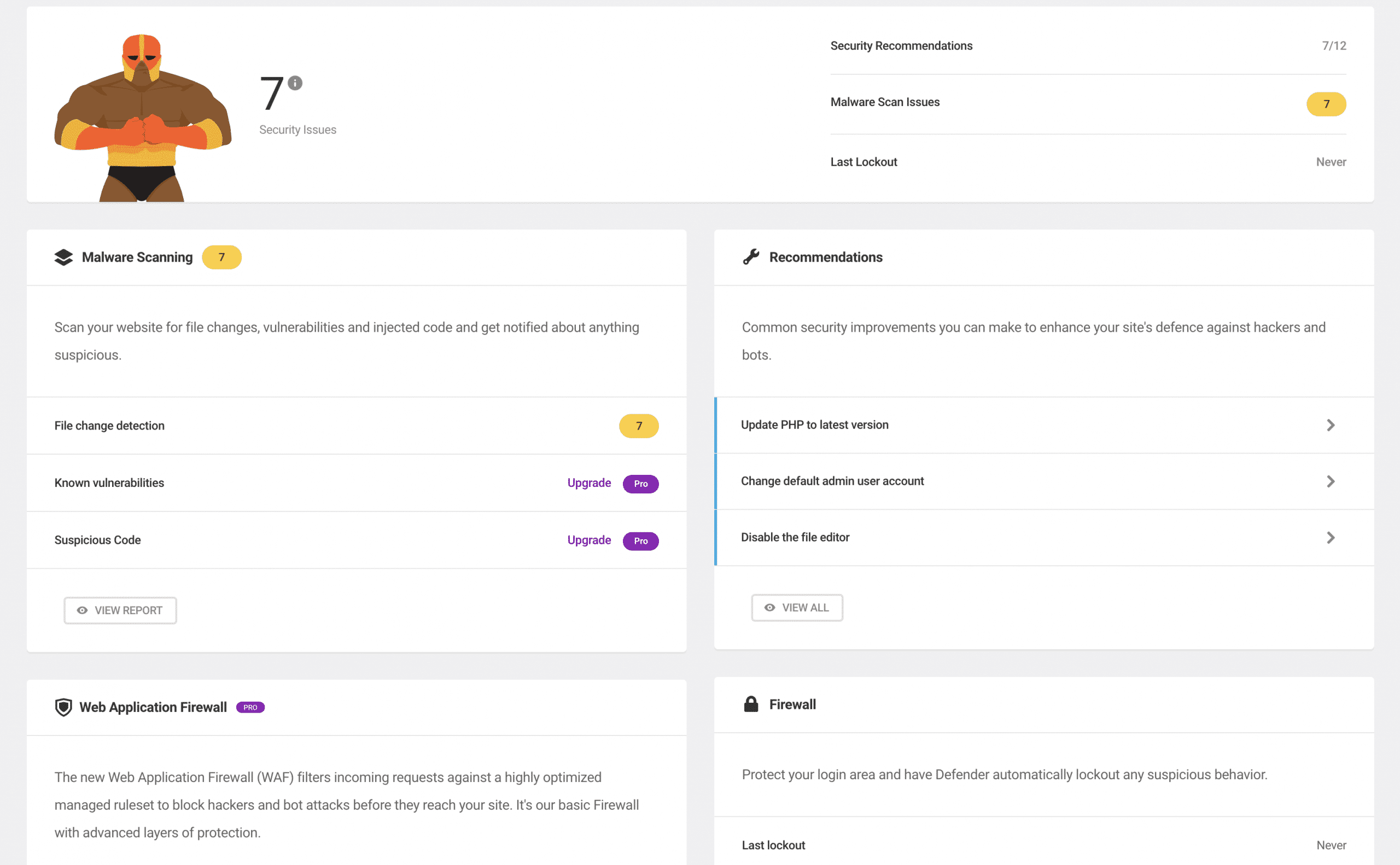 WordPress Security Hardening WordPress Defender Plugin Screenshot Conor Bradley Digital Agency