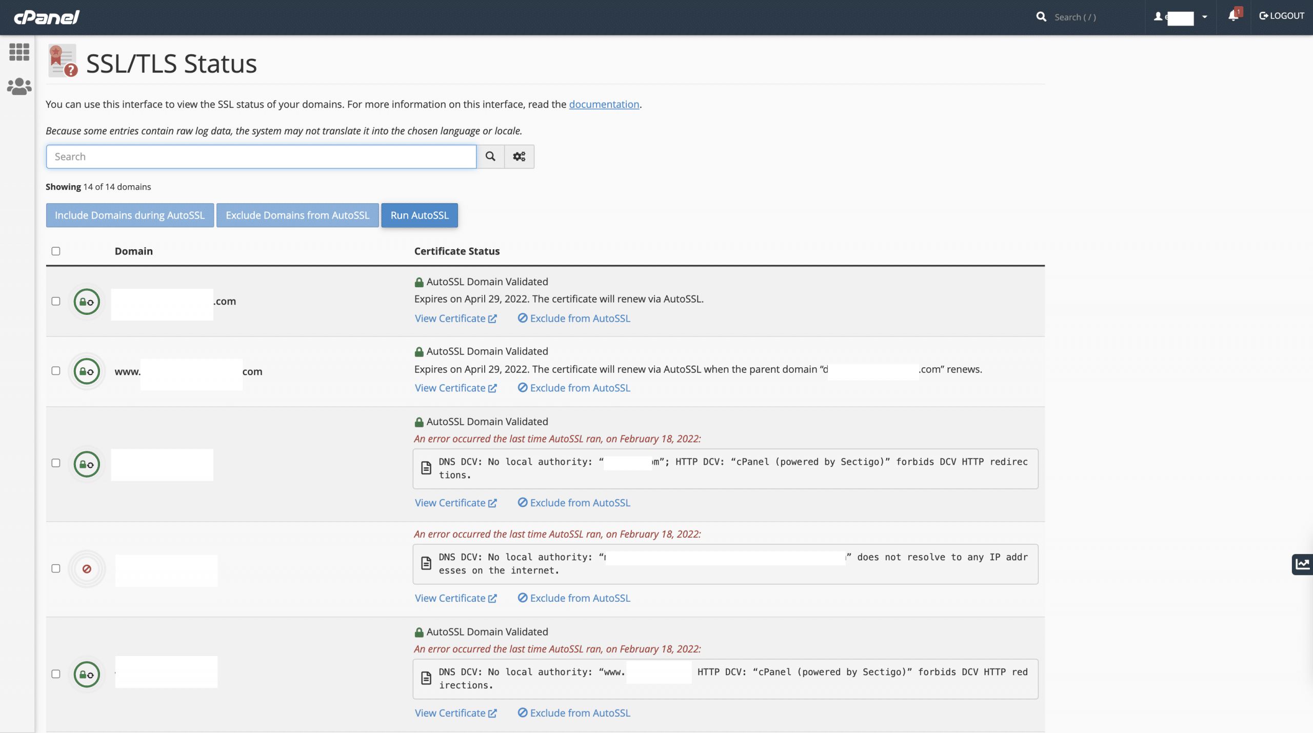 cPanel Auto SSL Certificates Screenshot Conor Bradley Digital agency 1