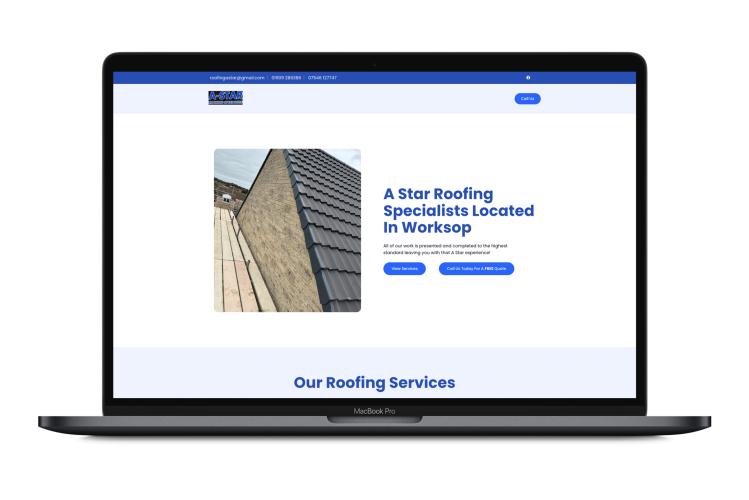 A Star Roofing Mockup
