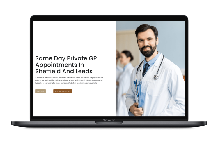Aara Medical Clinic Landing Page Mockup
