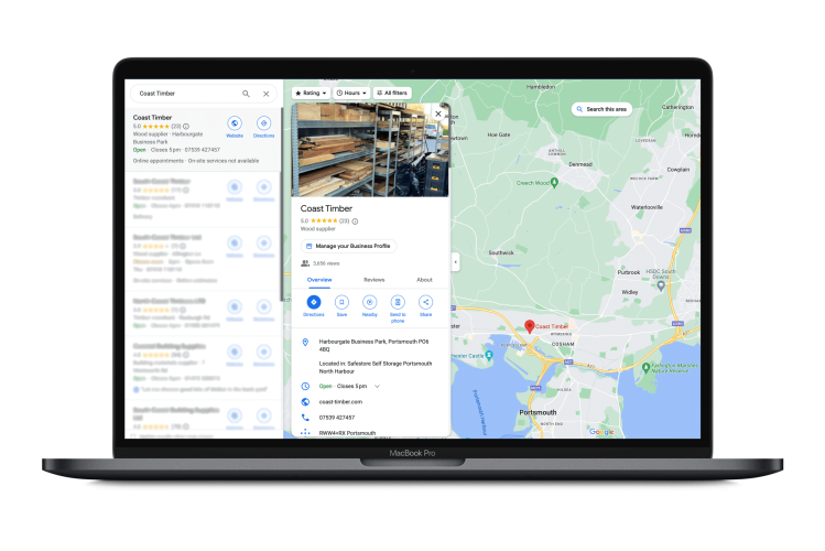 Coast Timber on Google Maps